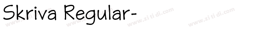 Skriva Regular字体转换